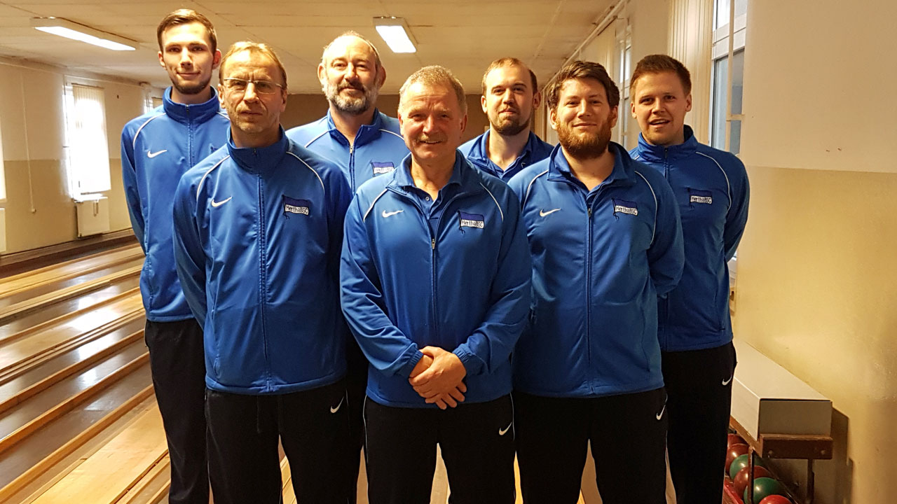 Teamfoto 1. Mannschaft der Hertha-Kegler