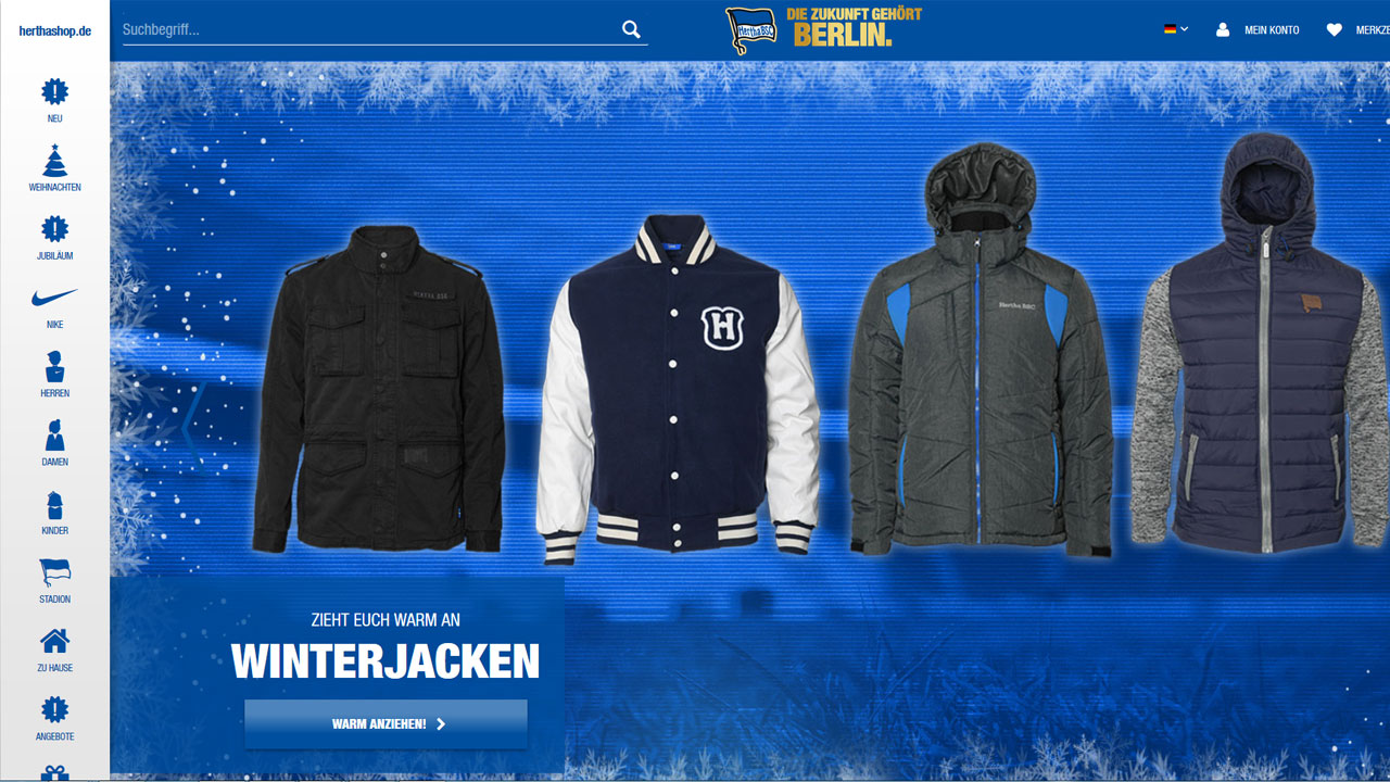 Hertha BSC Online-Shop ausgezeichnet