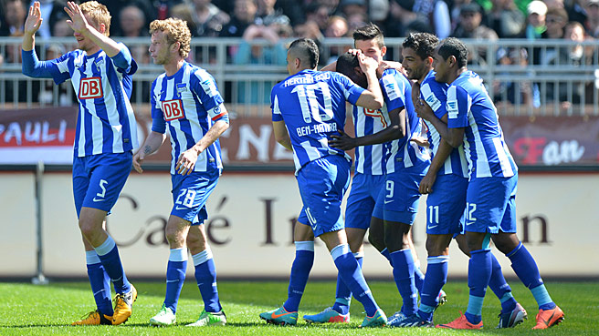 Hertha BSC feiert späten 3:2-Sieg auf St. Pauli