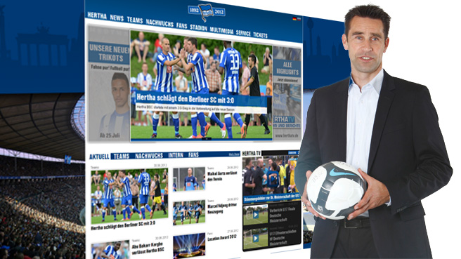 Herthas Homepage in neuem Gewand