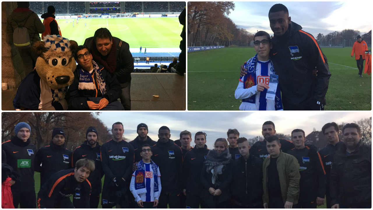 Herthaner helfen: Stadionbesuch und ein Lieblingsspieler