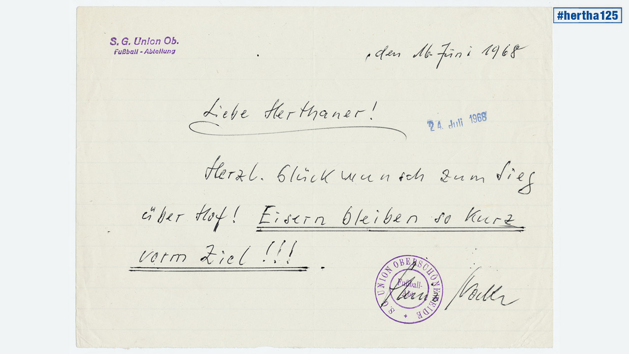Ein Blick ins Archiv: Glückwünsche über die Mauer hinweg