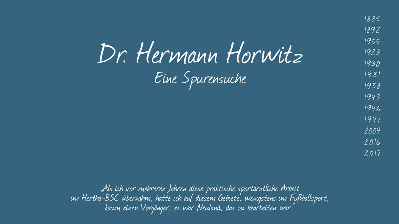 Resultate der Spurensuche - Dr. Hermann Horwitz