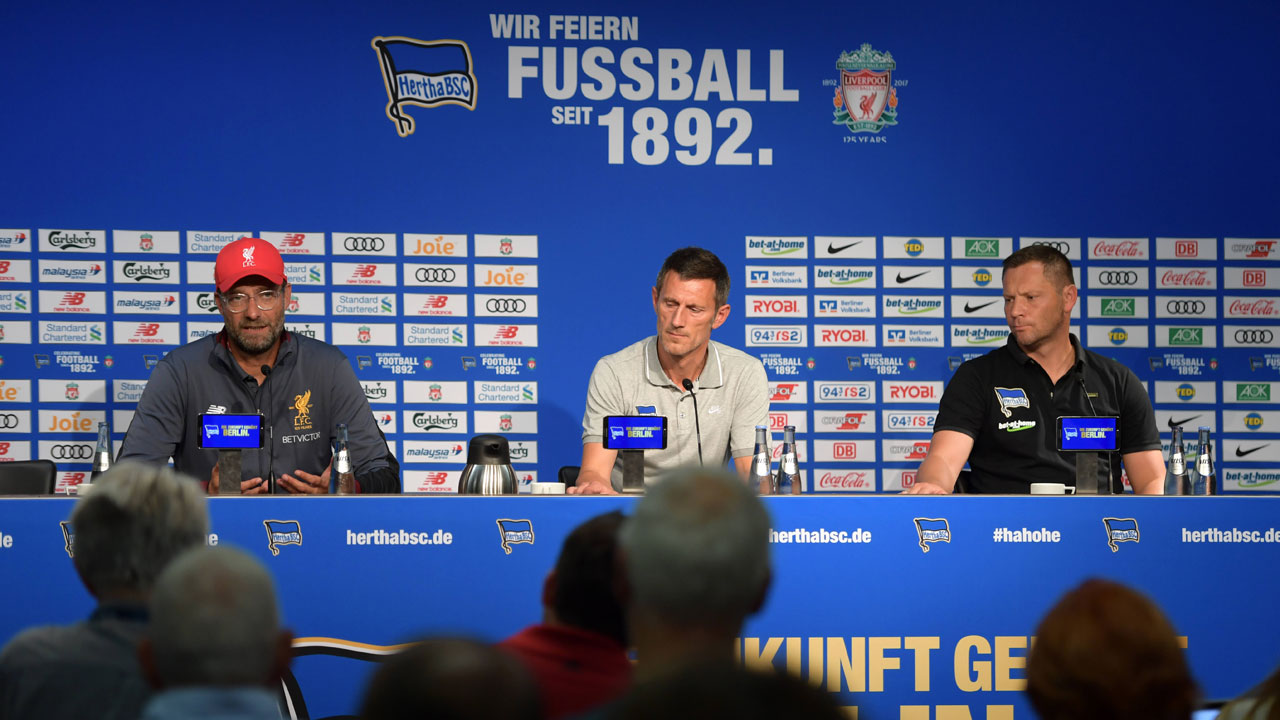Die Pressekonferenz nach dem Jubiläumsspiel