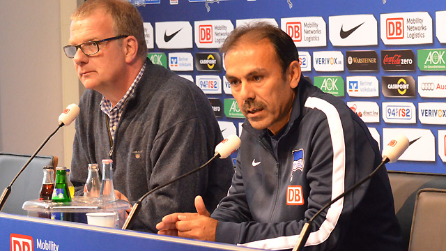 Pressekonferenz vor dem Spiel in Freiburg
