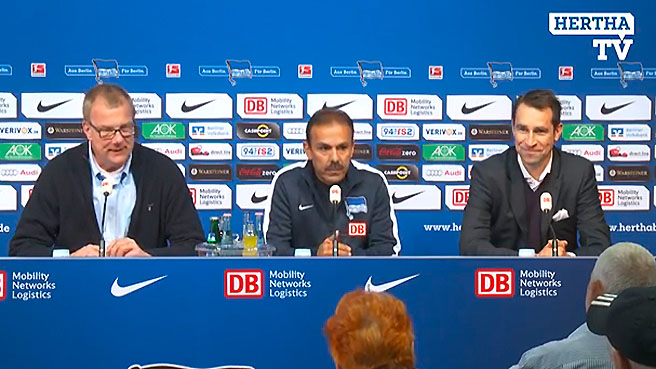 Pressekonferenz vor dem Spiel in Hannover