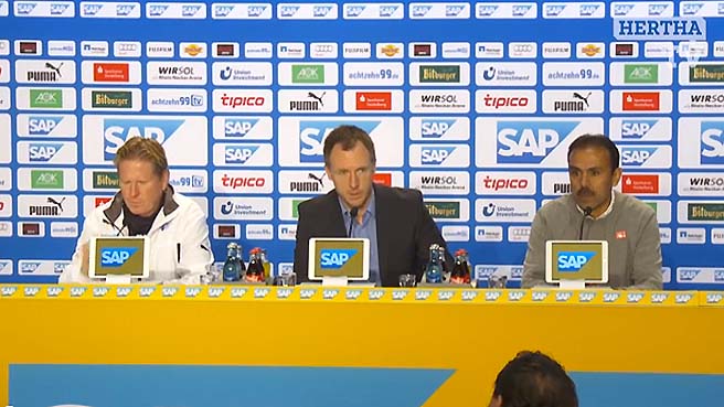 Pressekonferenz nach dem Spiel in Sinsheim