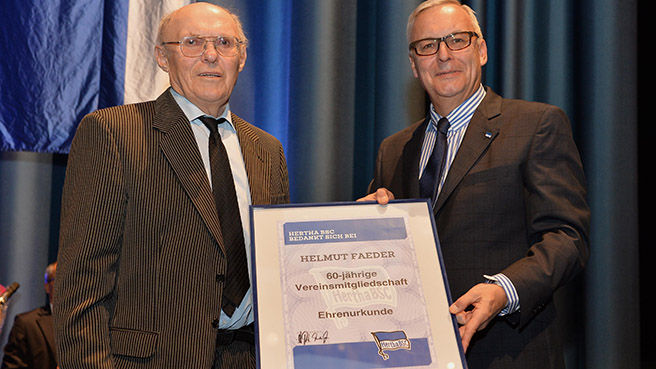 Helmut Faeder - 60 Jahre Hertha-Mitglied