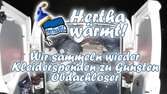 Hertha wärmt! Kleiderspende gegen Augsburg