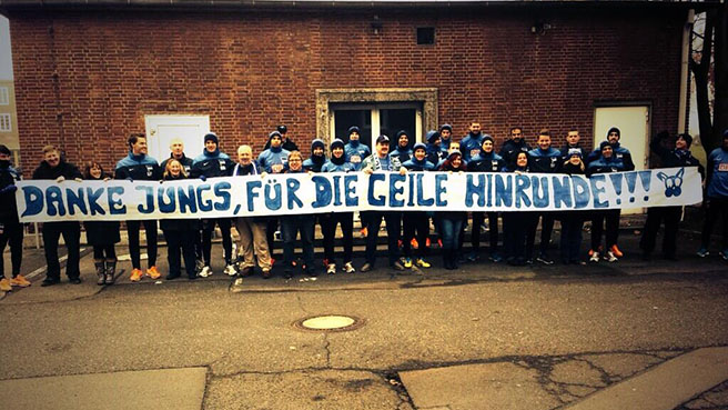 "Danke Jungs, für die geile Hinrunde"