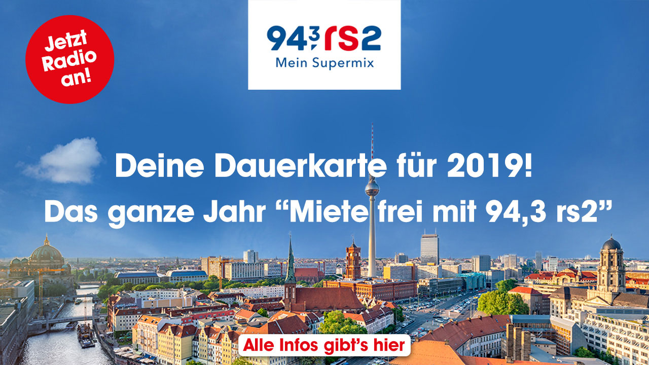 Das ganze Jahr 'Miete frei mit 94,3 rs2'
