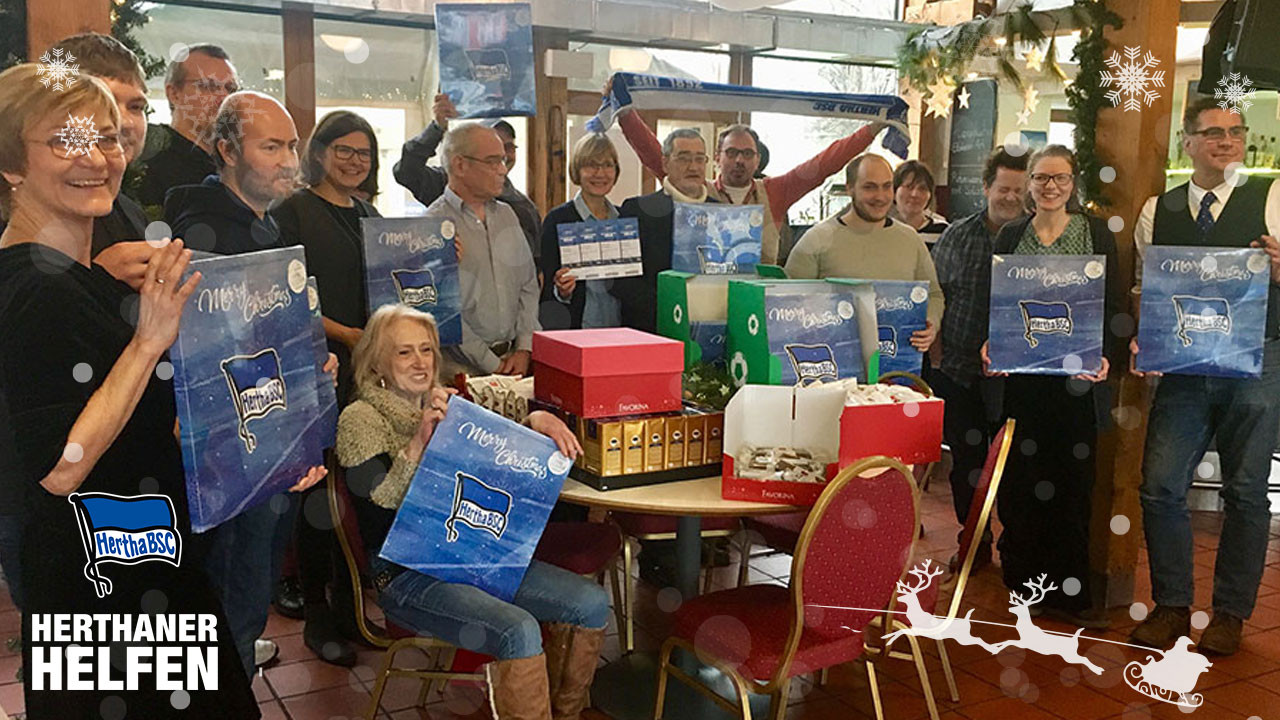 Herthaner helfen: Überraschung bei der Weihnachtsfeier