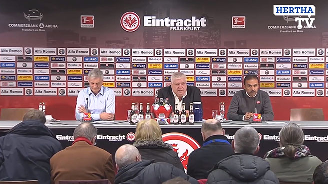 Pressekonferenz nach dem Spiel in Frankfurt
