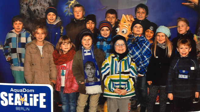 Herthas Kids-Club im 'Sealife' Berlin