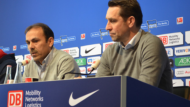 Pressekonferenz vor dem Spiel in Mainz