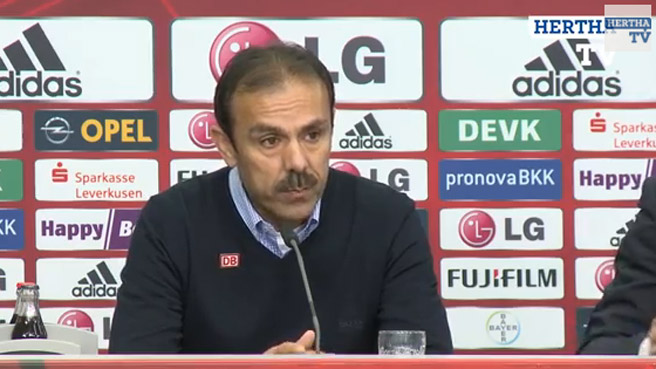 Pressekonferenz nach dem Spiel in Leverkusen