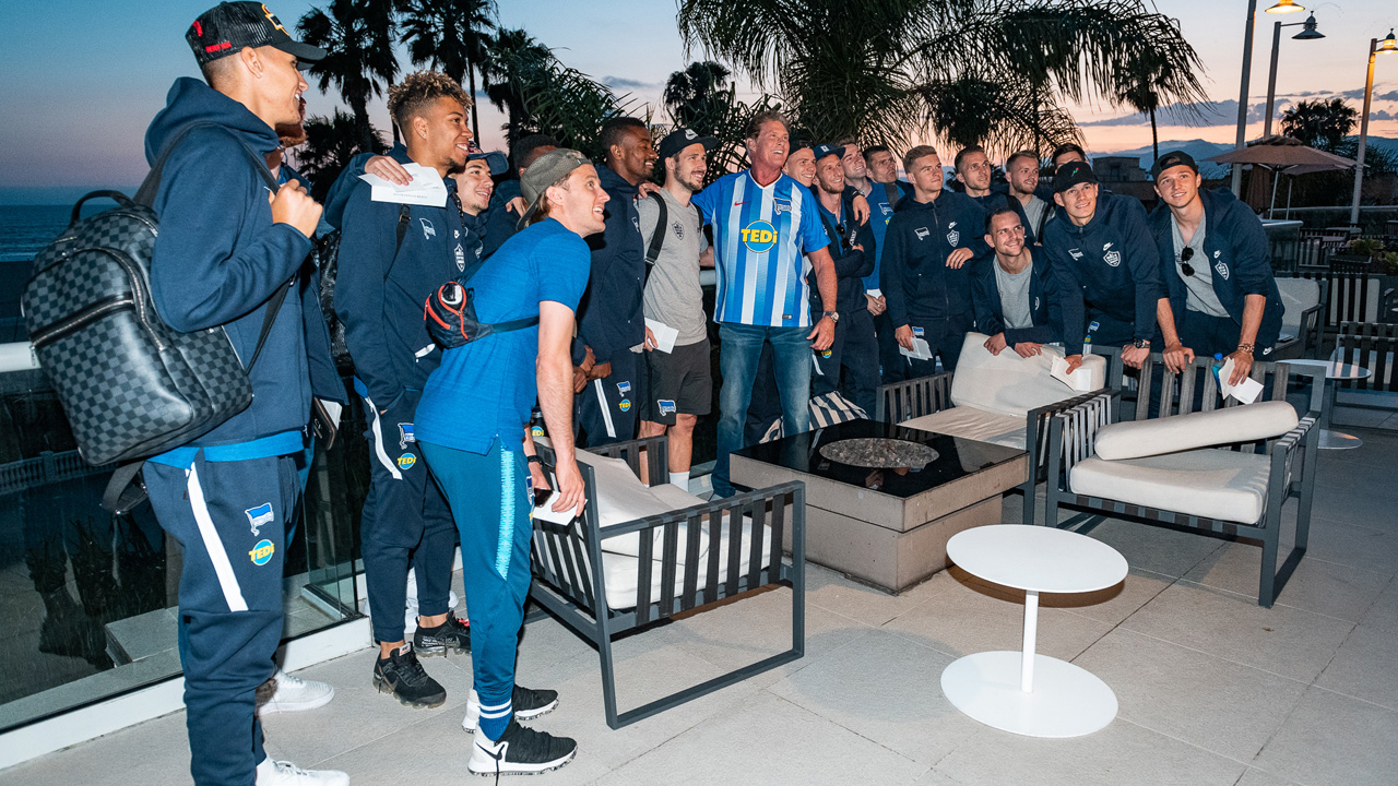 David Hasselhoff empfängt Hertha BSC