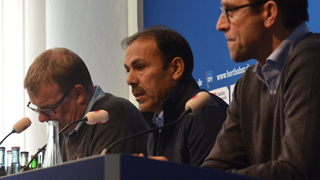 Pressekonferenz vor dem Pokal-Spiel in Bielefeld