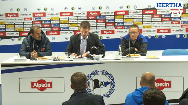 Pressekonferenz nach dem Spiel in Bielefeld