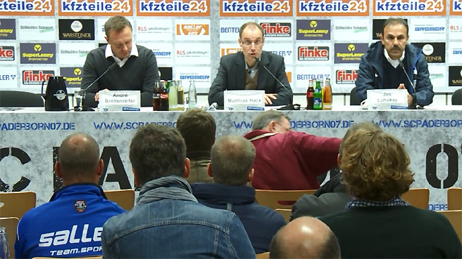 Pressekonferenz nach dem Spiel in Paderborn