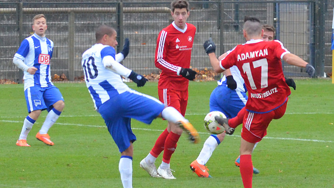 Herthas U23 mit Remis gegen Neustrelitz