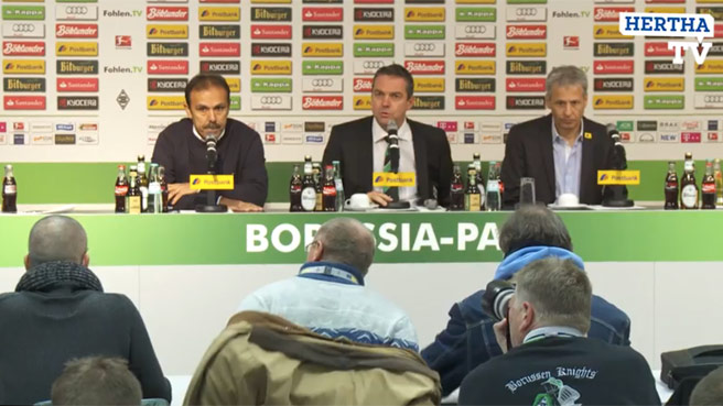 Pressekonferenz nach dem Spiel in Gladbach