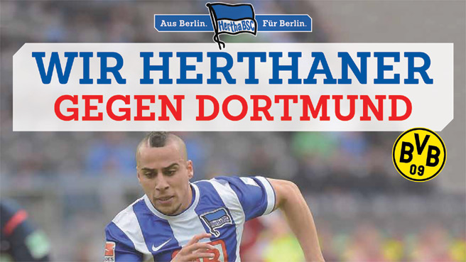 Wir Herthaner gegen Dortmund!