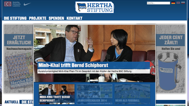 Stiftungs-Webseite in neuem Design