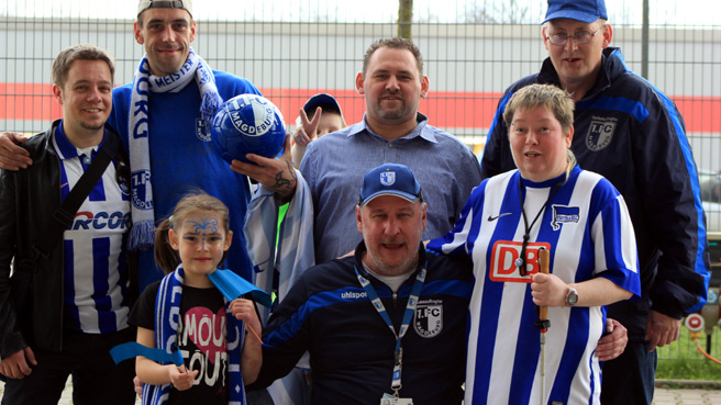Herthaner beim Behindertentag in Magdeburg