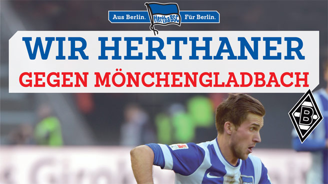 Wir Herthaner gegen Gladbach!