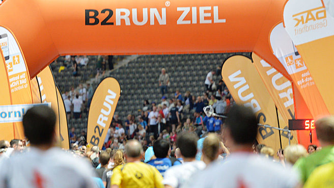 B2Run in Herthas Wohnzimmer