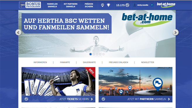 Jetzt FanMeilen sammeln bei bet-at-home.com!