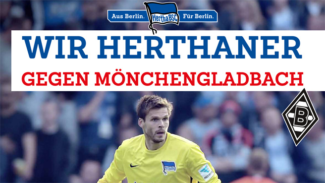 Wir Herthaner gegen Mönchengladbach!