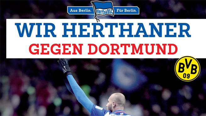 Wir Herthaner gegen Dortmund!