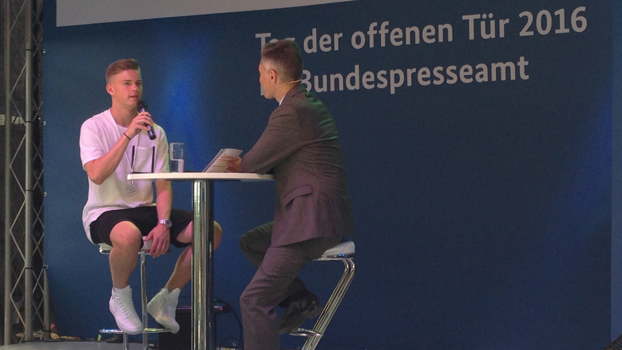 Maximilian Mittelstädt zu Gast im Bundespresseamt