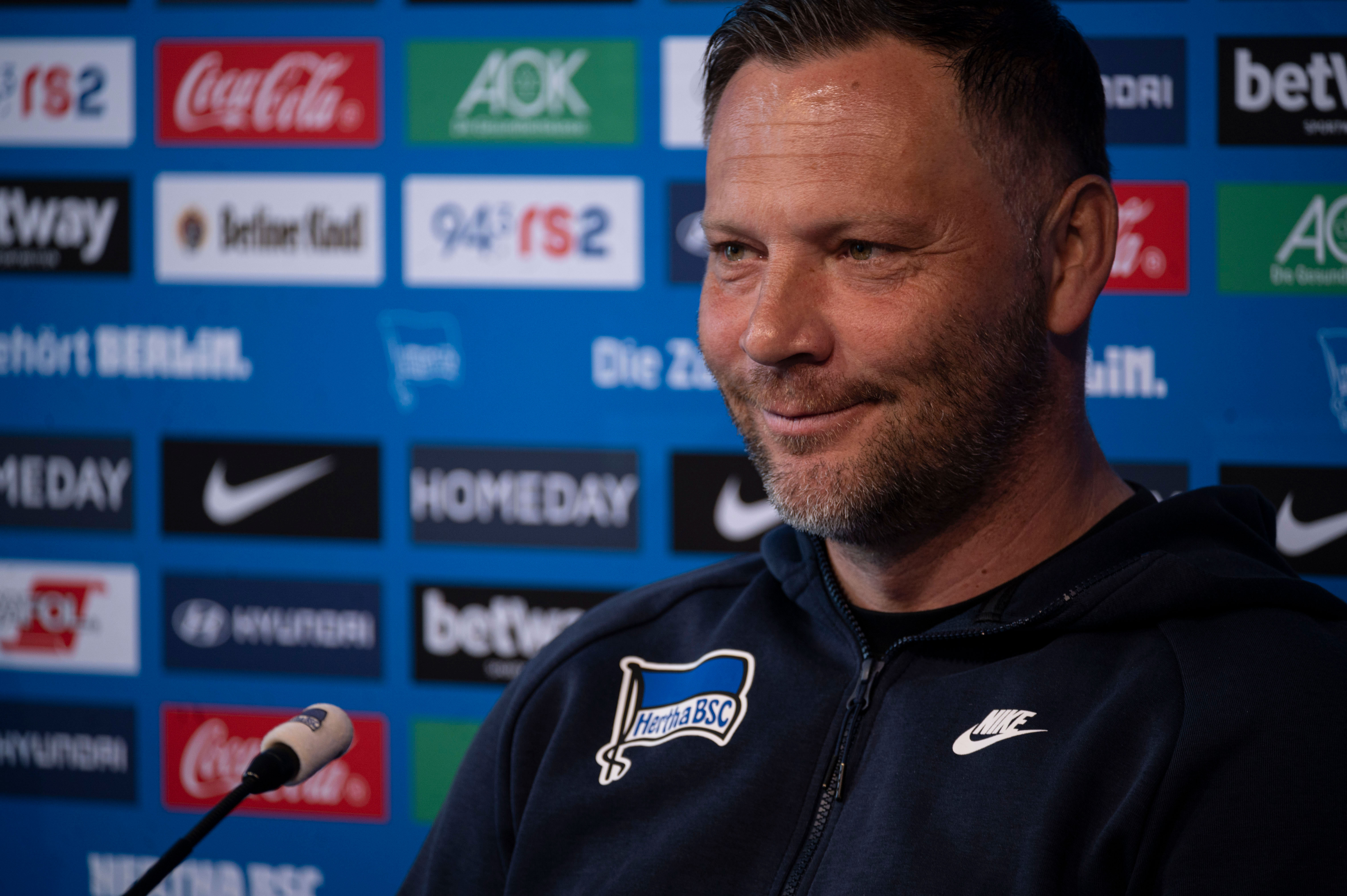 Pál Dárdai at Wednesday's press conference.