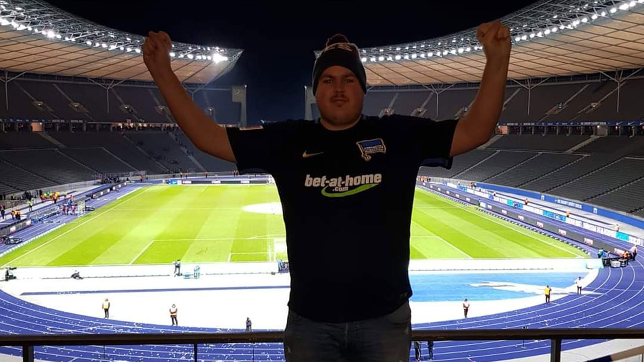Keefe Feisst im Olympiastadion.