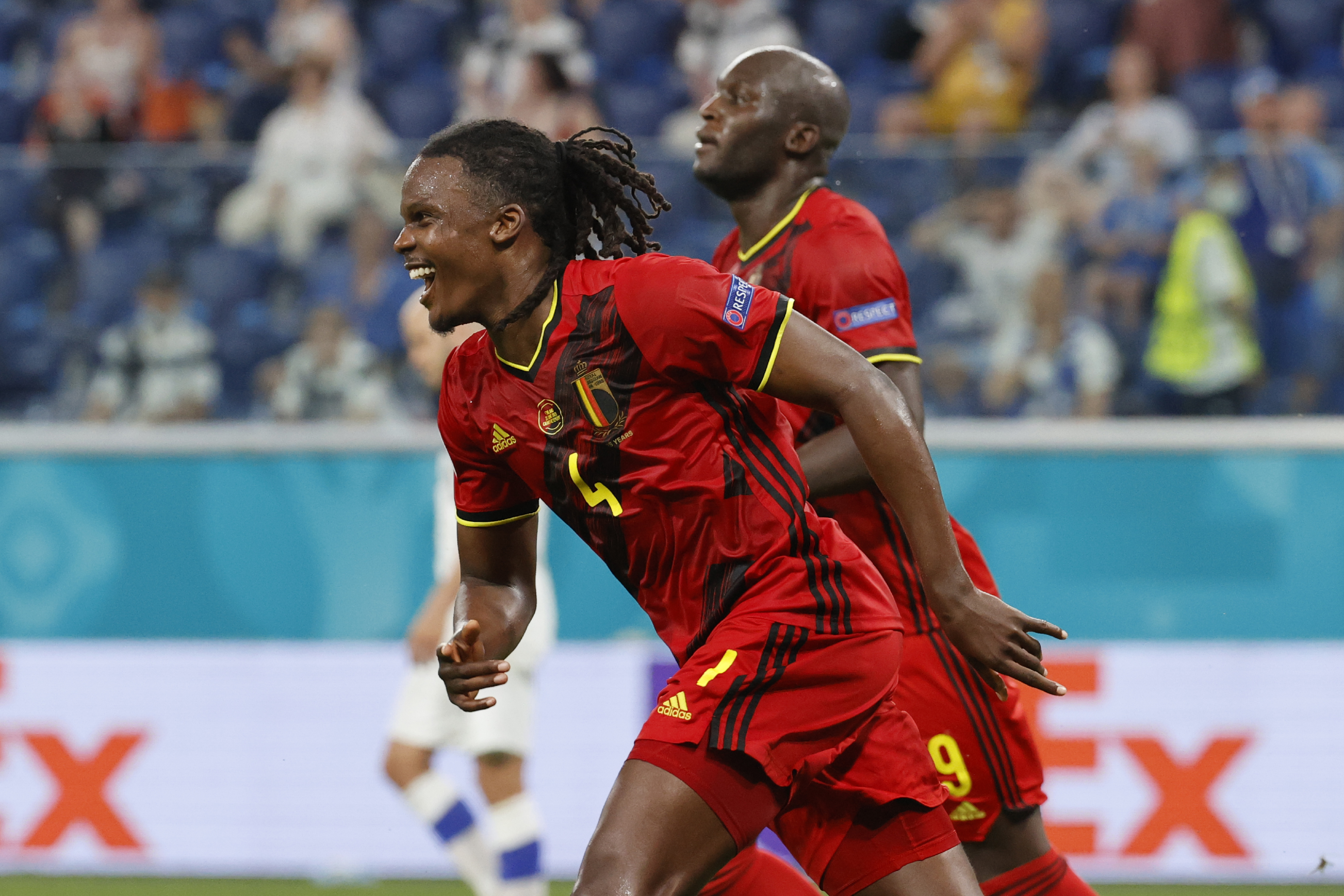 Dedryck Boyata celebrates reaching the knockouts.