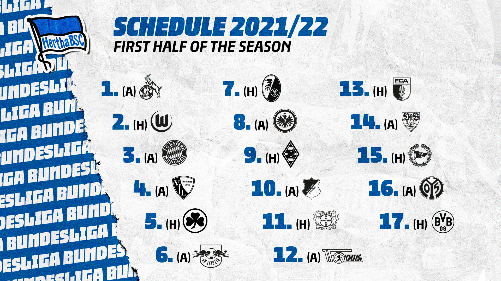 An overview of next season's fixtures.