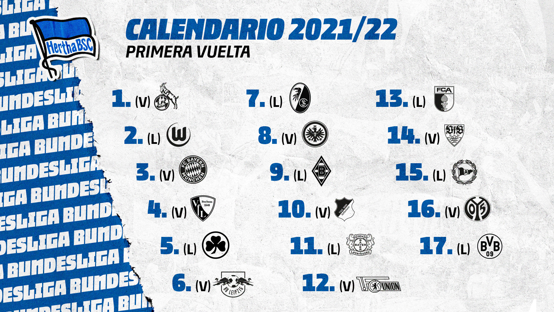 El calendario de la próxima temporada.