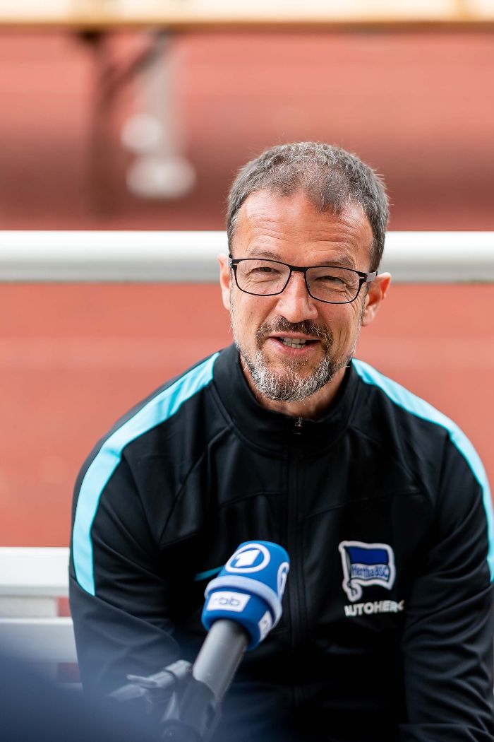 Fredi Bobic im Mediengespräch in Neuruppin.
