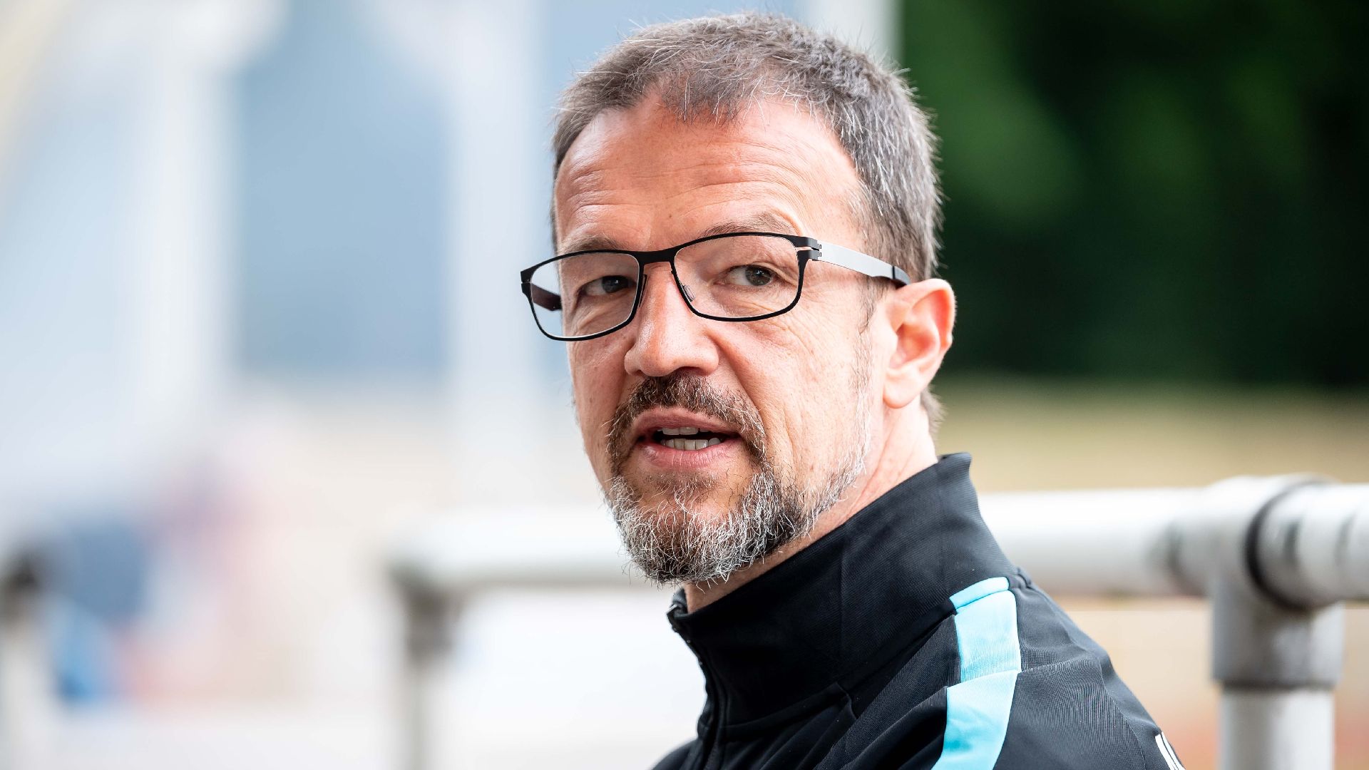 Fredi Bobic im Mediengespräch in Neuruppin.