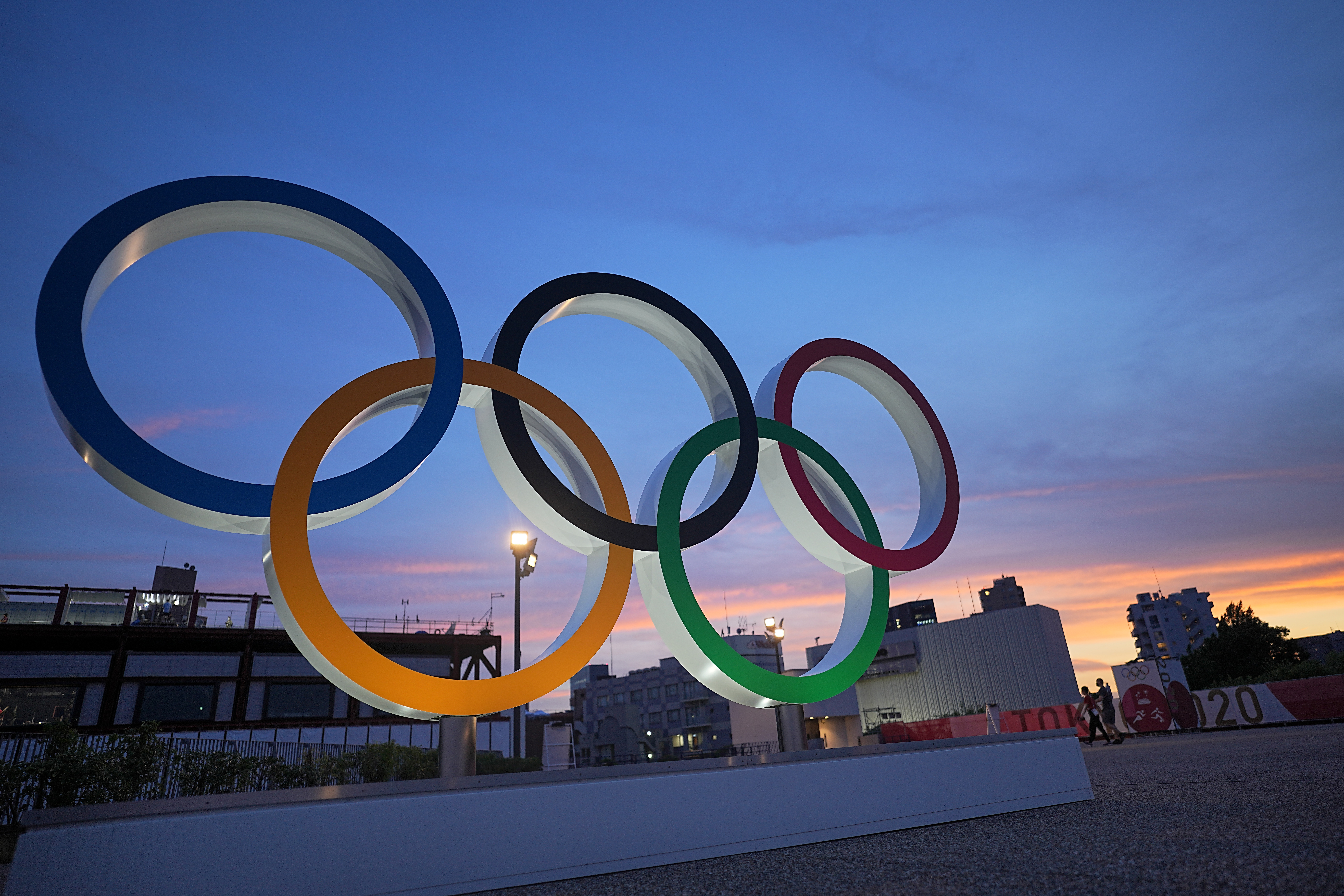 The Olympic rings in Tokyo.