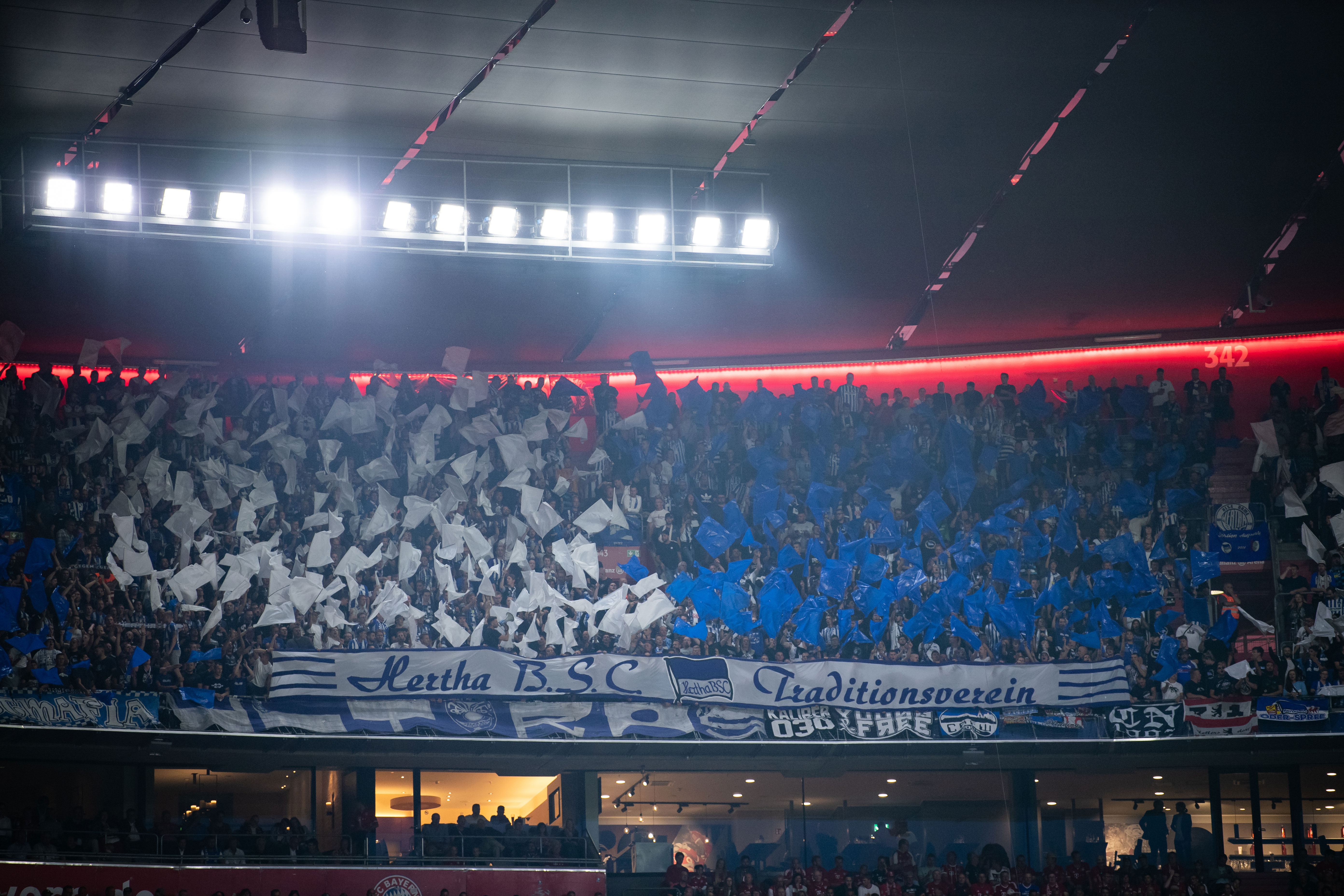 Der Hertha-Block in der Arena in München.