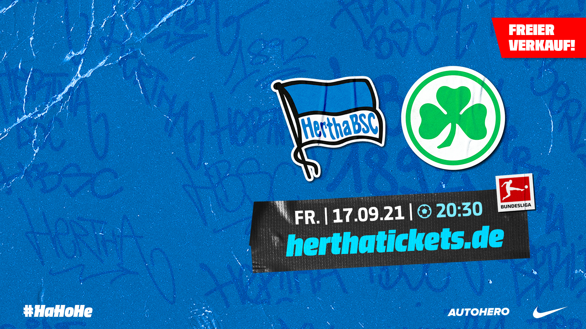 Ticketgrafik Hertha BSC gegen Reuther Fürth.