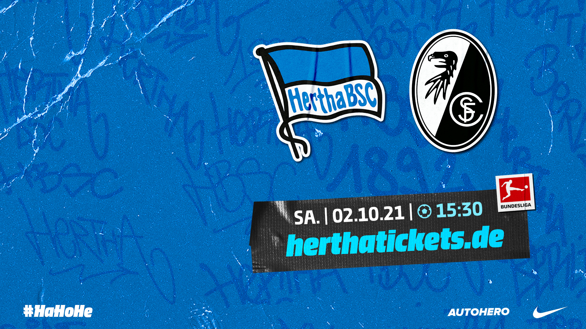 Ticketgrafik Hertha BSC gegen SC Freiburg.