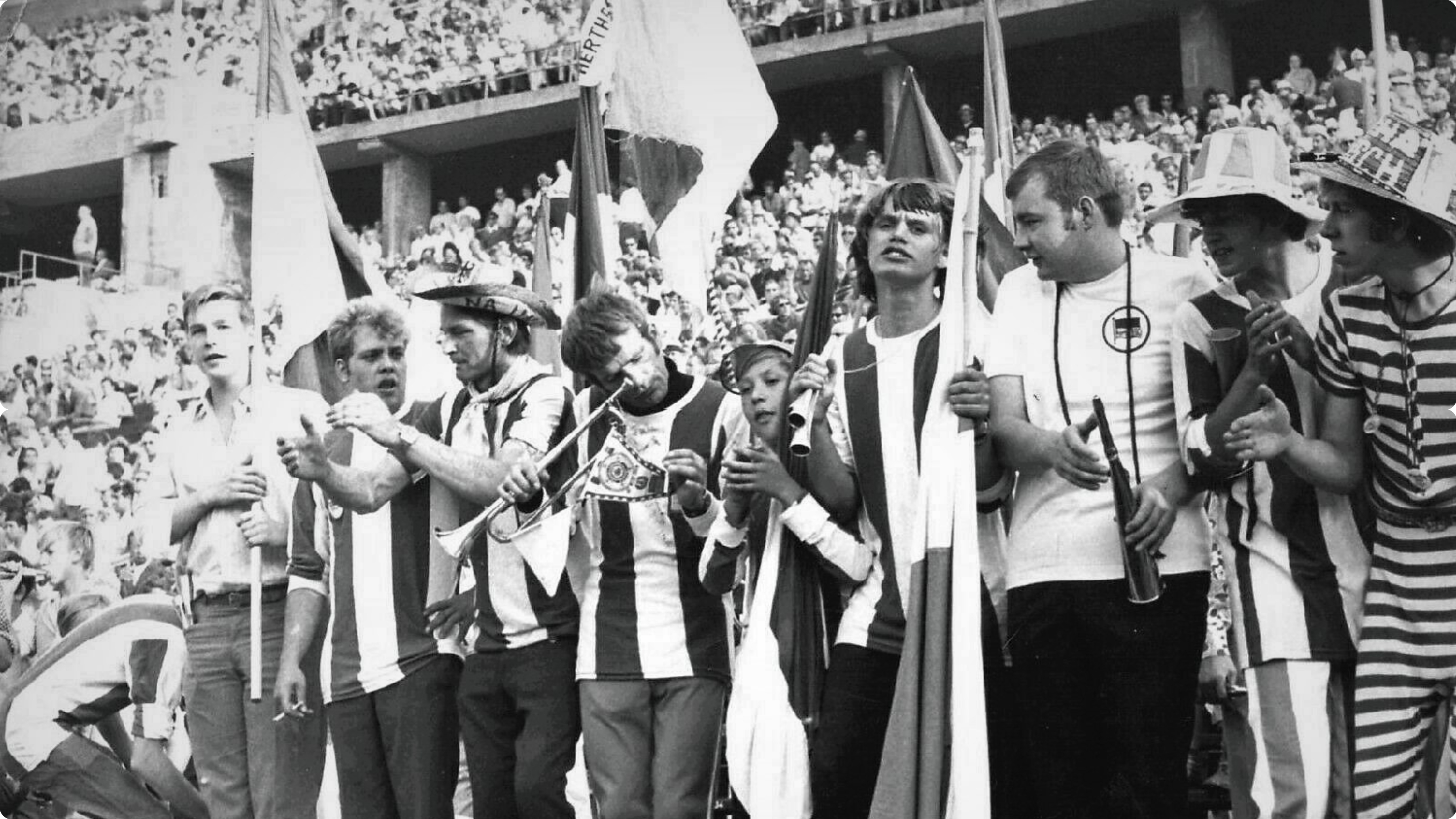Hertha-Fans im alten Olympiastadion.