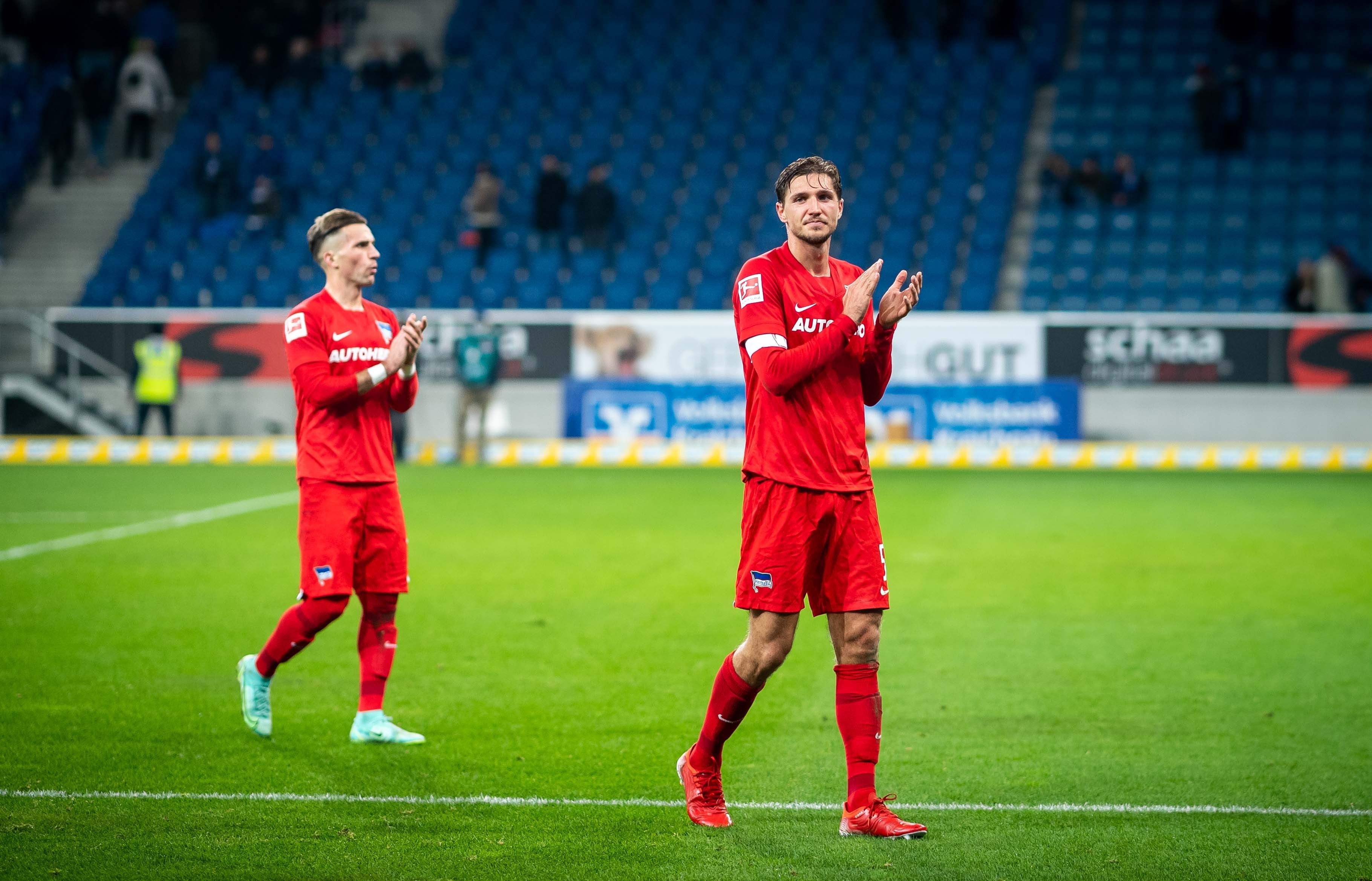 Niklas Stark thanks the fans who travelled to watch the game.