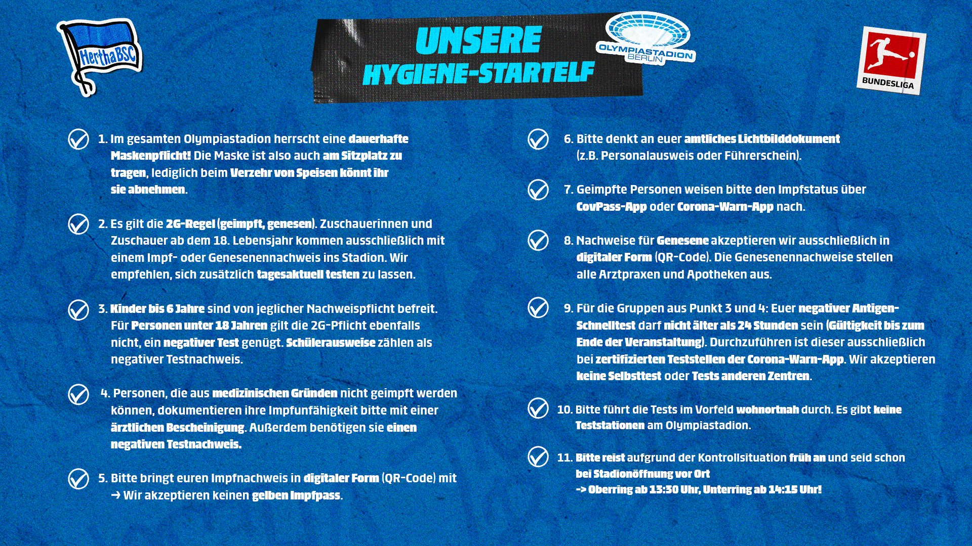 Unsere elf Hygieneregeln für das Heimspiel gegen den FC Augsburg.