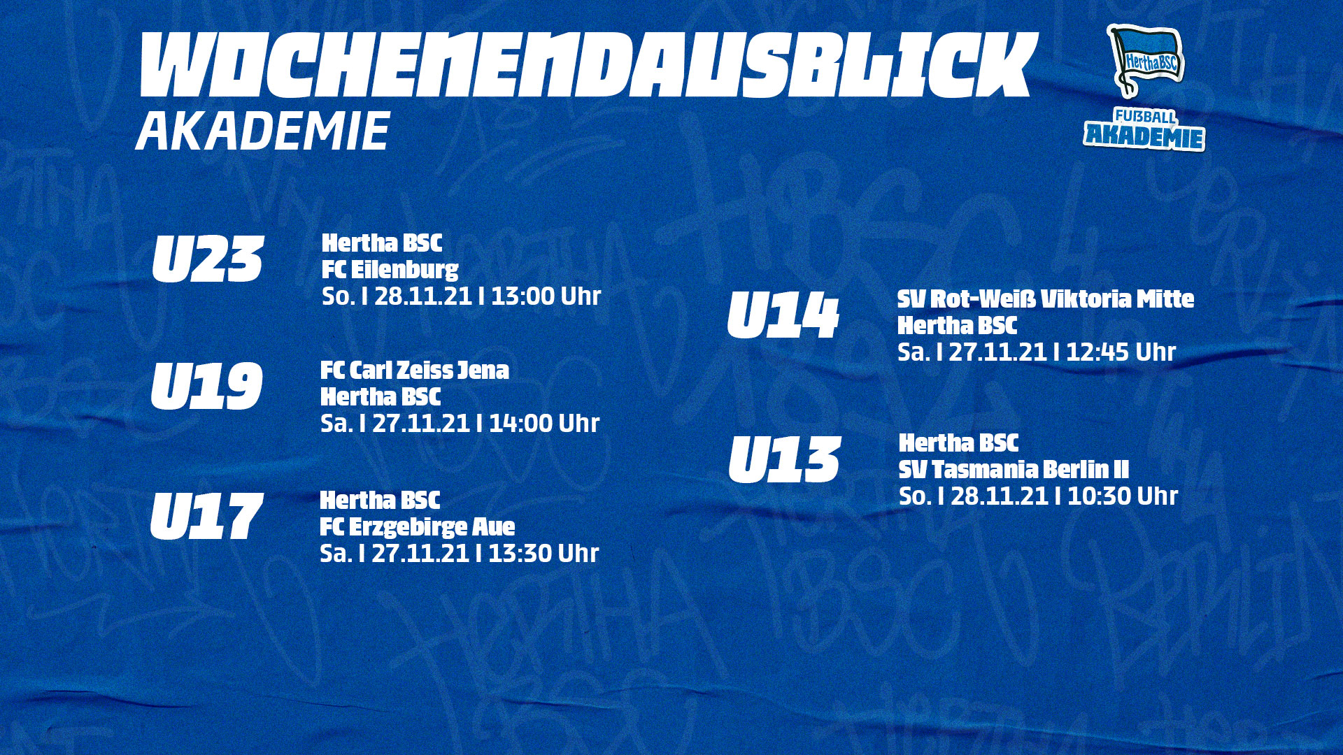 Das Wochenende unserer Akademie als Grafik.